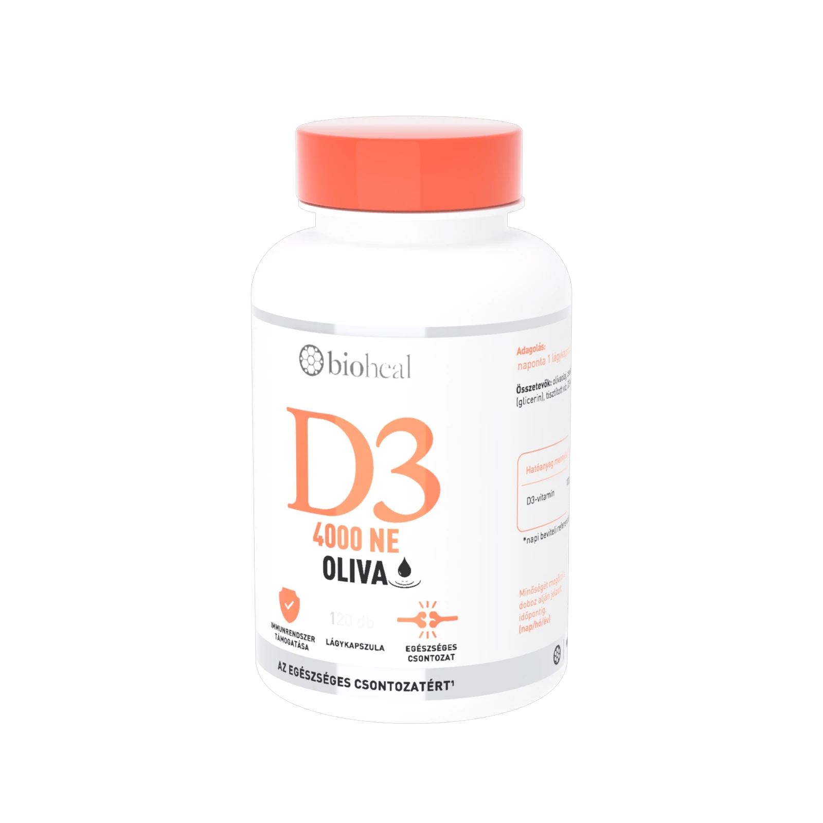 Bioheal Oliva D3 4000 NE lágykapszula (120 db)