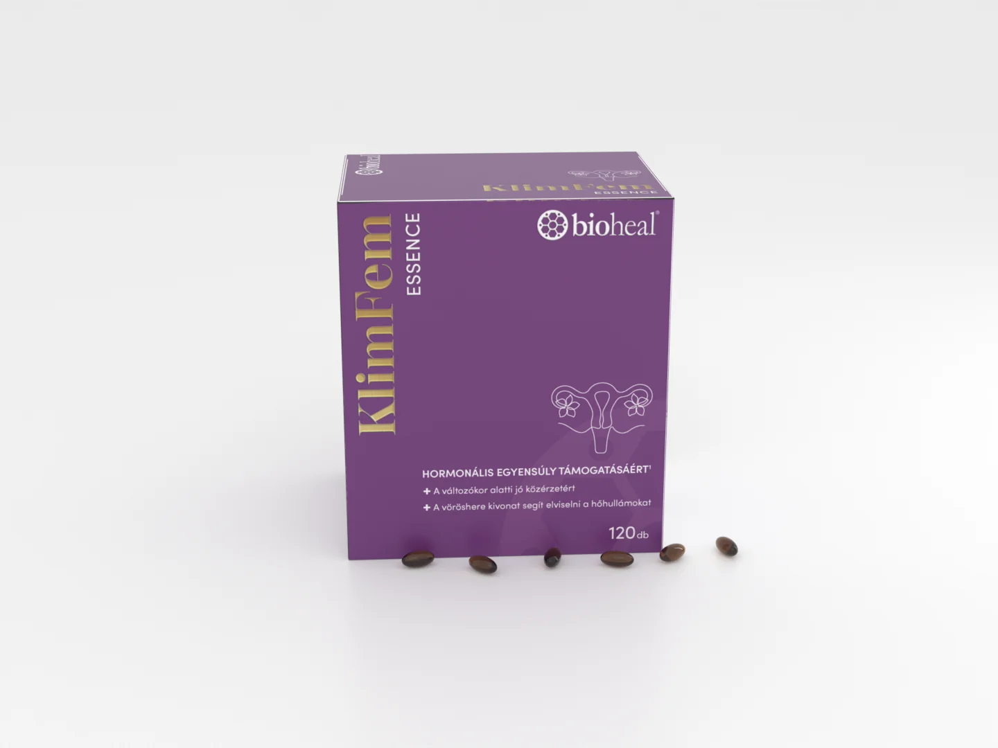 Bioheal® KlimFem — élő 3D nézet a lágykapszulákkal