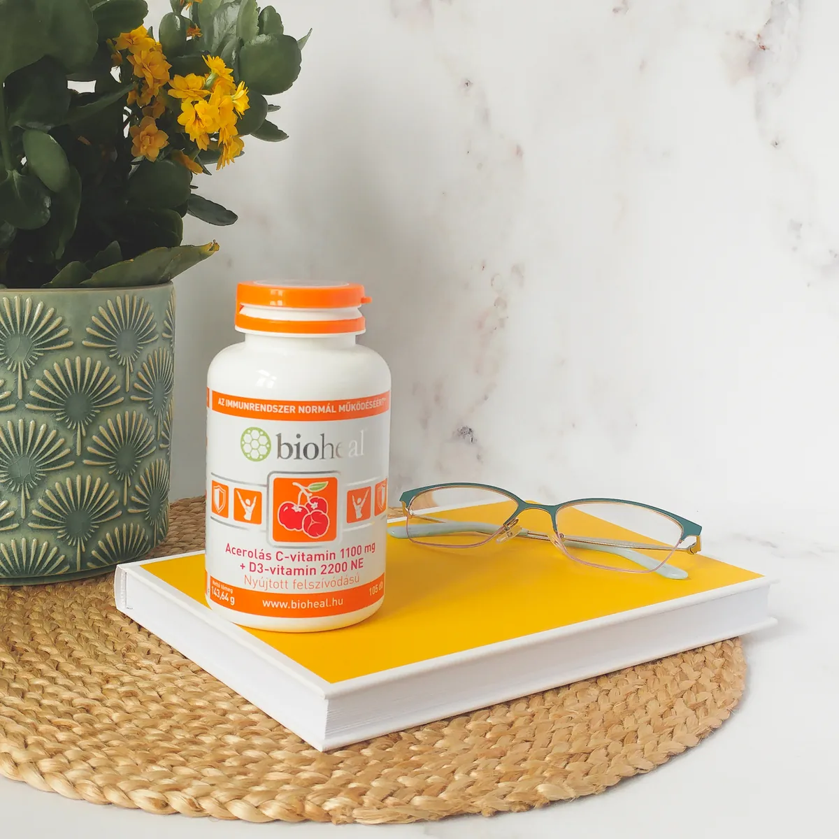 Bioheal® Acerolás C-vitamin 1100 mg + D3-vitamin 2200 NE (105 db)