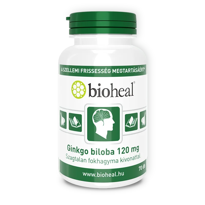 Bioheal® Ginkgo biloba 120 mg + szagtalan fokhagyma kivonat – kapszula