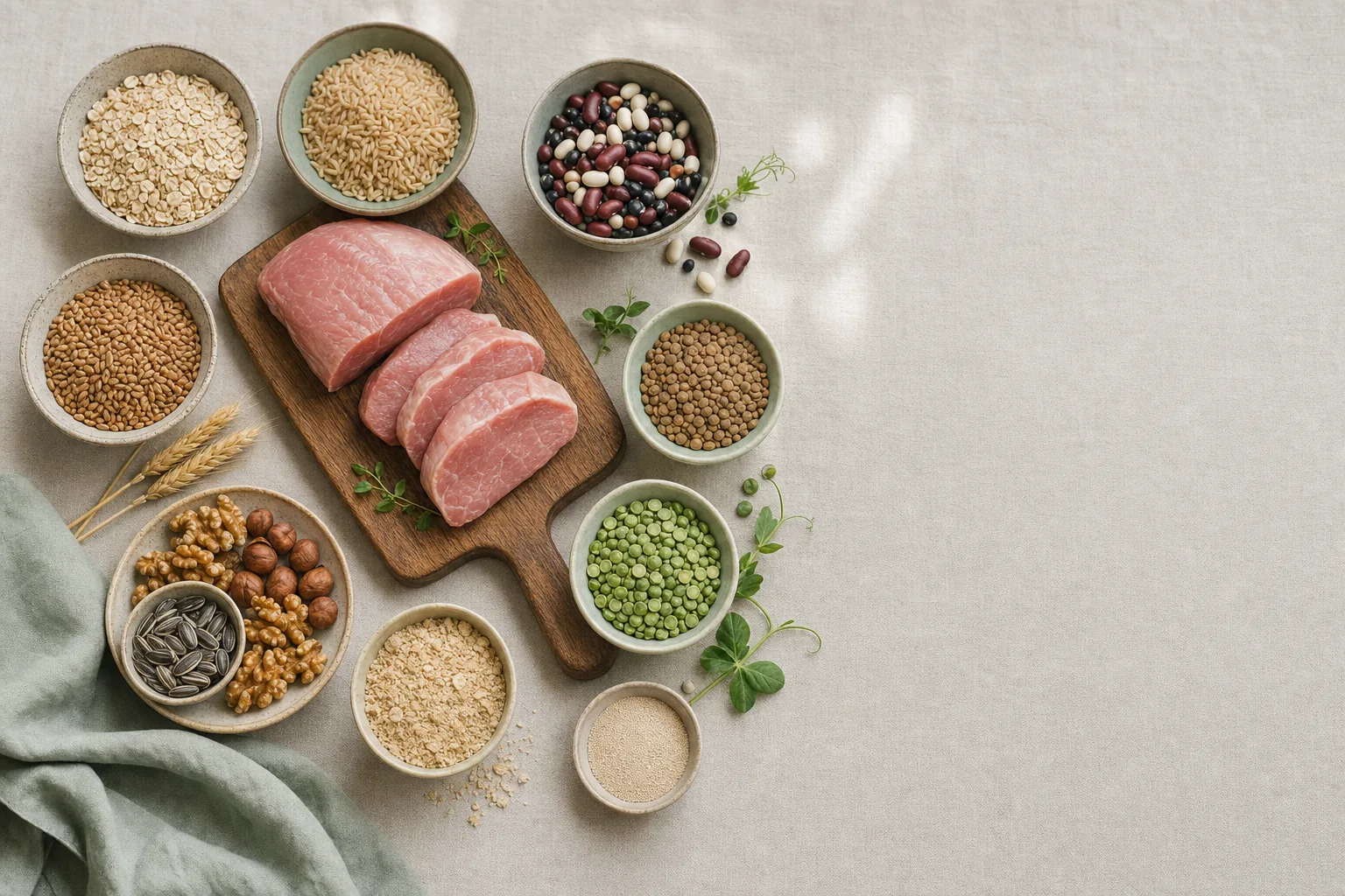B1-vitamin (tiamin): táplálékforrások csendélete