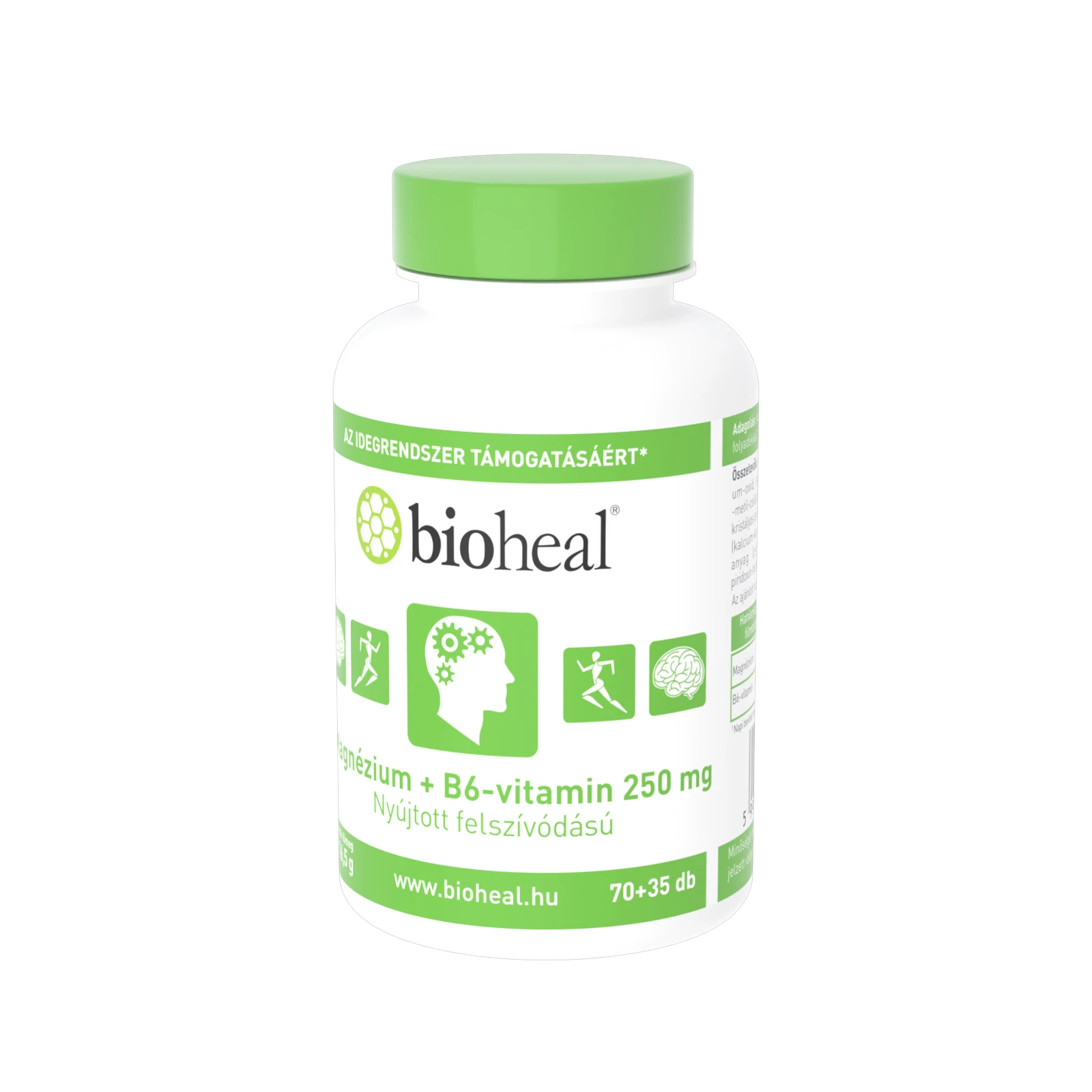 Bioheal® Magnézium 250 mg + B6-vitamin filmtabletta (70+35 db)