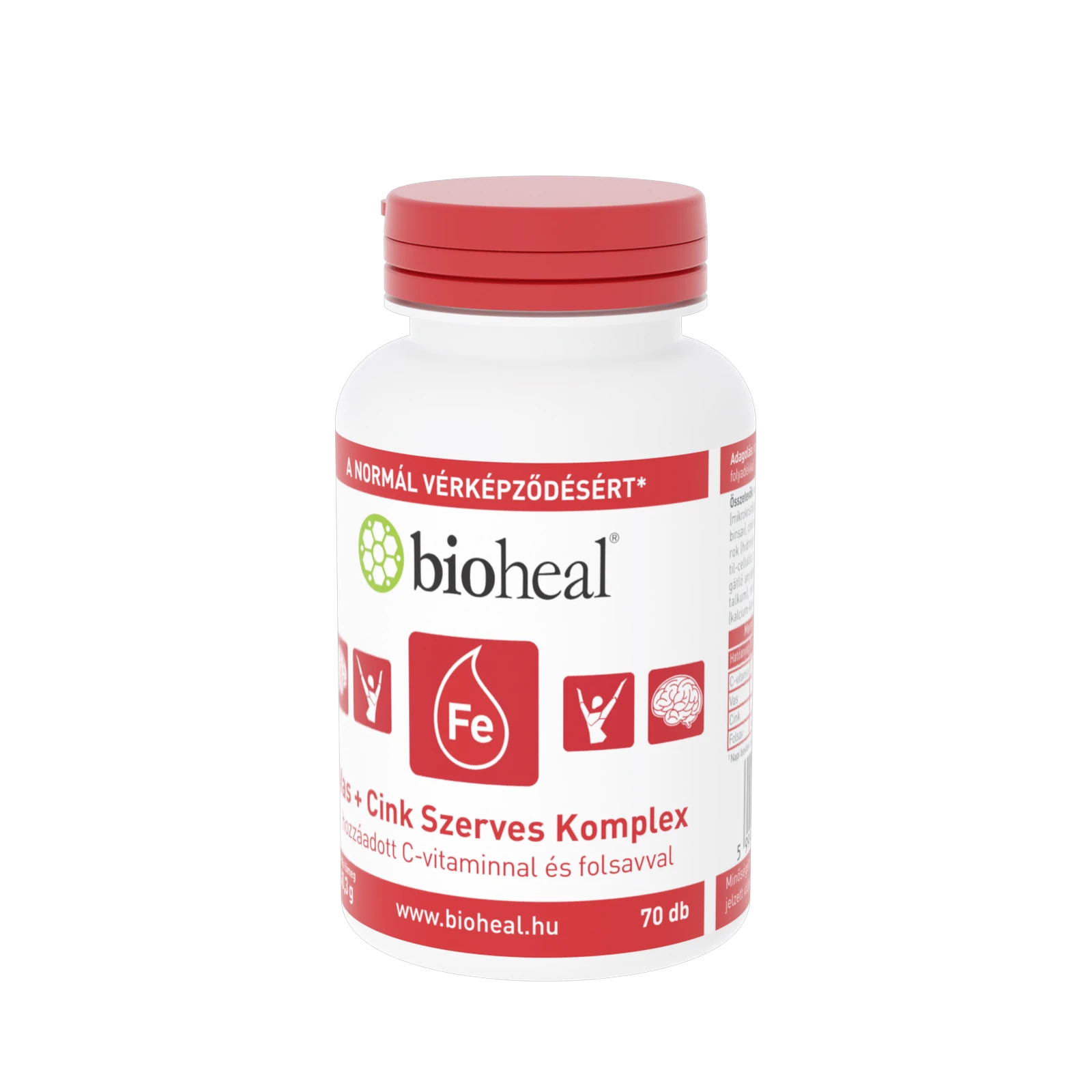 Bioheal® Vas + Cink Szerves Komplex filmtabletta (70 db)