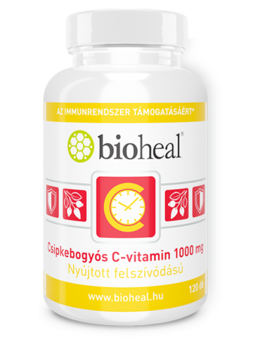 Csipkebogyós C-vitamin 1000 mg nyújtott felszívódással (120 db)