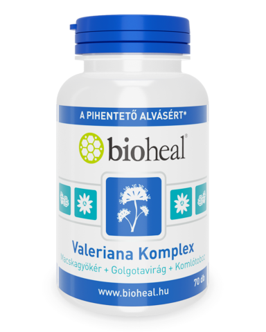 Valeriana Komplex (Macskagyökér + Golgotavirág + Komlótoboz) (70 db)
