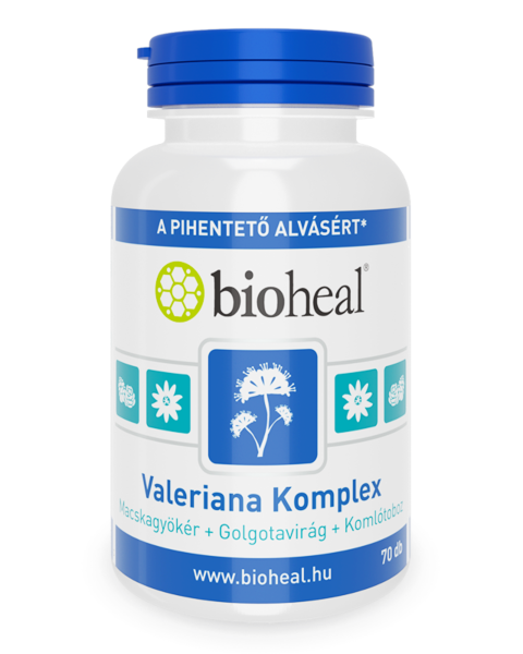 Valeriana Komplex (Macskagyökér + Golgotavirág + Komlótoboz) (70 db)
