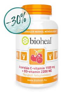 Acerolás C-vitamin 1100 mg + D3-vitamin 2200 NE (105 db)
