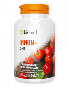 Immun+ C+D (Acerolás C-vitamin 1100 mg + D3-vitamin 2200 NE) (105 db)