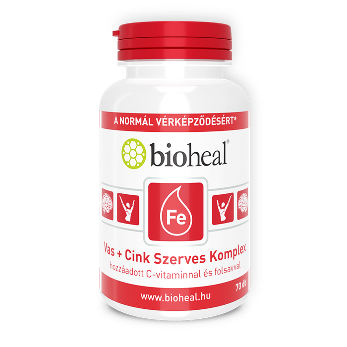 Bioheal&reg; Vas + Cink Szerves Komplex — 70 db