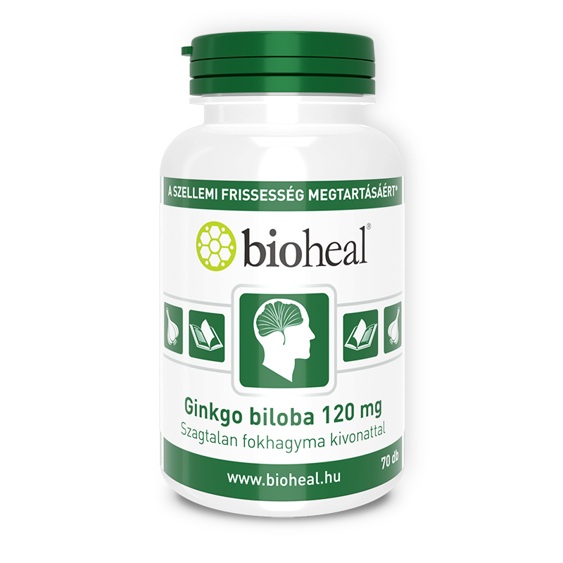 Bioheal® Ginkgo biloba 120 mg + szagtalan fokhagyma kivonat – kapszula