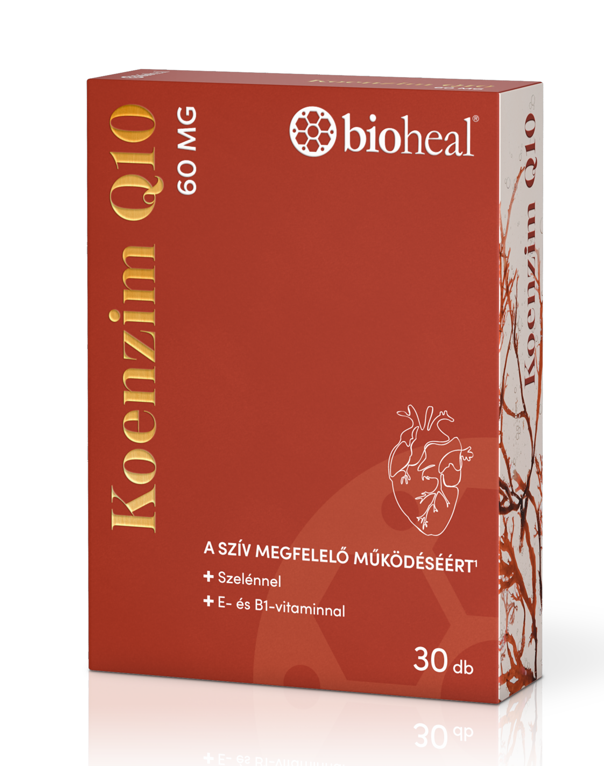 Bioheal® Koenzim Q10 60 mg szelénnel, E- és B1-vitaminnal – lágykapszula