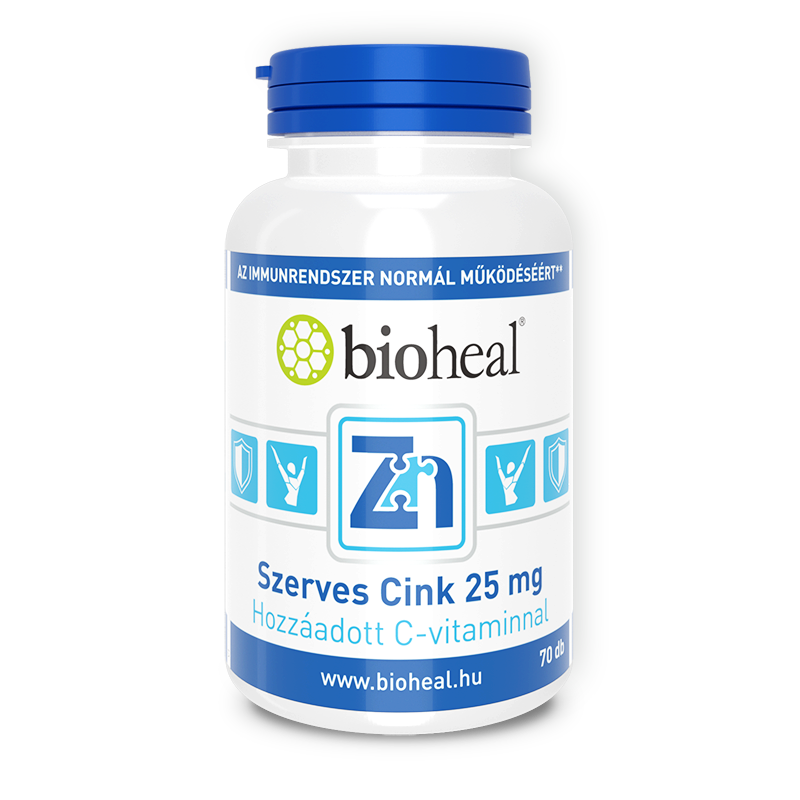 Bioheal Szerves Cink 25 mg tabletta 70 db